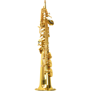 Saxophone soprano Bb laqué or, vente en gros d'usine - Product Image 1