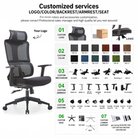 Chaise de bureau ergonomique en maille avec siège pivotant, matériaux en mousse et PU pour usage domestique ou professionnel - Fournisseur OEM en gros