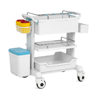 SKR-CT600 ABS Traitement hospitalier Service multifonction Chariot médical d'urgence Capacité de charge de 50 lb Garantie de 2 ans