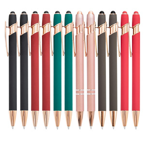 Khuyến Mại Cao Cấp Rose Gold Kim Loại 2 Trong 1 <span class=keywords><strong>Stylus</strong></span> Bút Bi Với Tùy Chỉnh Khắc Logo Cho Công Ty Quà Tặng Văn Phòng Sử Dụng - Product Image 1