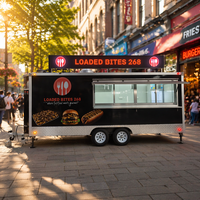 Remorque alimentaire personnalisée de 5,5 m (18 pi) avec équipement de cuisine complet, friteuse commerciale, camion de cuisine de rue mobile de luxe à vendre