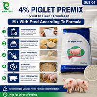 Prémélange d'alimentation pour porcelets à 4 %, formule de nurserie pour la transition de sevrage, avec stabilisation et contrôle de la croissance, pour usage agricole, avec instructions techniques