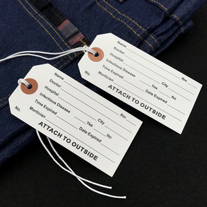 Tùy chỉnh hoàn hảo chết cắt treo <span class=keywords><strong>Tag</strong></span> cho quần áo với logo của riêng bạn thời trang cũ màu vàng dập in nhãn giá - Product Image 3