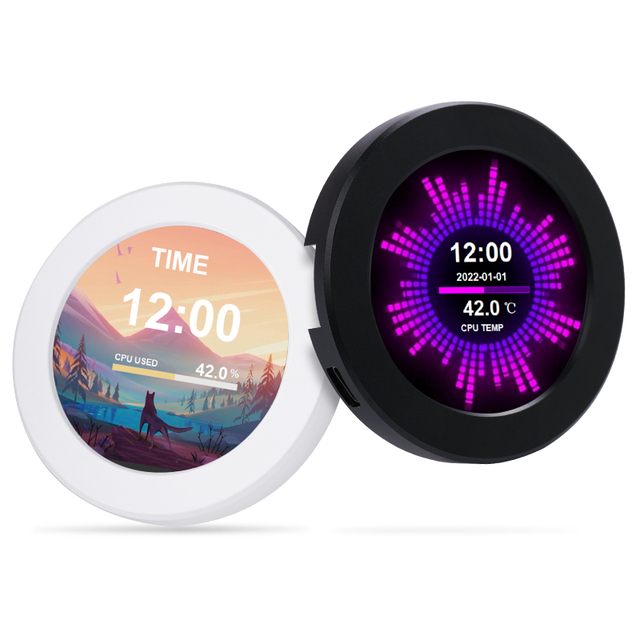 2.1 Inch Type-C IPS Screen Water Cooler USB Secondary Display 480*480 PC LCD CPU GPU RAM HDD Monitor CNC Case No-AIDA64