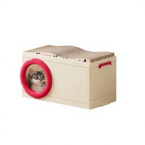 Reçine Kedi Kafesi Ev İçi Şeffaf Lüks Çevre Dostu Düz Desenli Küçük Irk Evcil Kedi Evi Villası - Product Image 5