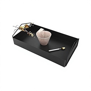 Bandeja de Servir de Hierro de Diseño Simple, Forma Rectangular, Color Negro, Bandeja para Postres y Dátiles a un Precio Accesible - Product Image 1