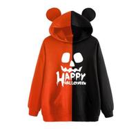 Halloween Hoodies Lantern Pumpkin Face Hoodie Pullovers Halloween Jumper Pumpkin Face Halloween Sweatshirts Patchwork