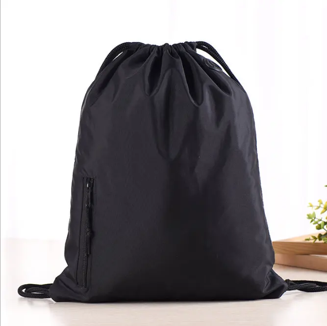 Drawstring Bags Reflective Sports Gym Backpack Pull String Backpacks Cinch Tote Bag