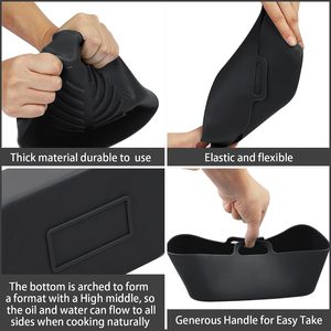 Cesta para hornear y freír profesional, revestimientos de silicona para freidora de aire, almohadilla de silicona para horno, cesta para freidora de aire, olla de silicona para freidora de aire - Product Image 4