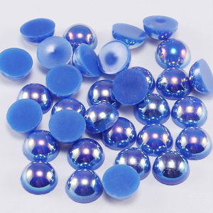 Perlas acrílicas de imitación de perla de color AB, de base plana y forma semicircular, para decoración de uñas, joyería y ropa, paquete de 10000 unidades. - Product Image 3