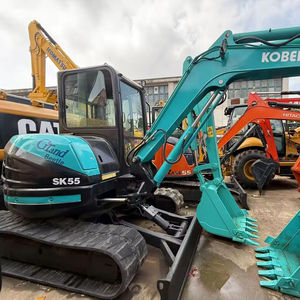 Mini-excavatrice Kobelco SK55SR 5 tonnes 2024, 99% neuve, avec moteur Isuzu, boîte de vitesses hydraulique à chenilles, pompe, roulement, puissance 39 kW - Product Image 1