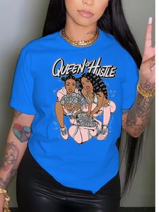 Camiseta gráfica informal de manga corta de talla grande, camiseta de verano con grafiti a la moda para <span class=keywords><strong>mujer</strong></span> - Product Image 4