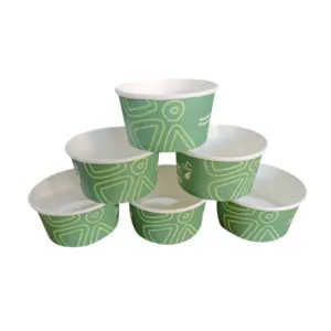 High quality disposable takeaway soup cup noodles salad paper bowl ice cream jelly dessert packaging cups