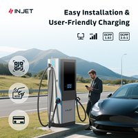 Station de recharge rapide pour véhicules électriques INJET DC 60kW-320kW, série CCS2/CCS1 Noodoe/Monta Ampax/Ampeco, intégration Nayax/Payter POS