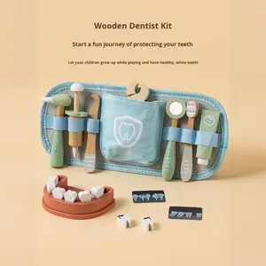 Ensemble de dentiste éducatif en bois pour enfants jouet de jeu de simulation pour 5-7 ans outil de simulation de médecin - Product Image 4