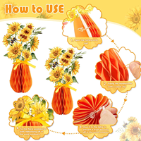 Dekorasi Meja Bertema Bunga untuk Pesta Ulang Tahun, Pernikahan, Baby Shower, Taman, Lebah, Bunga Matahari, dan Sarang Lebah untuk Musim Semi dan Musim Panas dari Easy Joy