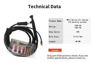 Pistolet à argon <span class=keywords><strong>Wp17</strong></span>/torche de soudage - Product Image 5