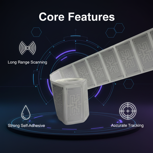 แท็กอิเล็กทรอนิกส์แบบพาสซีฟ RFID ที่ยืดหยุ่นได้, แท็กแบบมีกาวในตัวสำหรับการตรวจจับระยะไกล, คลังสินค้า, หนังสือ, เสื้อผ้า, สินค้าคงคลัง - Product Image 2