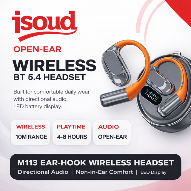 2026 New Model M113 Ear-Hanging Wireless for Headphones Open-ended Titanium Alloy for 5.4 360 Surround Sound