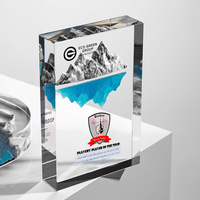 Nouveau trophée et récompense créatifs en cristal assemblé, personnalisés, modernes, haut de gamme, écologiques, minimalistes, imprimés et gravés au laser