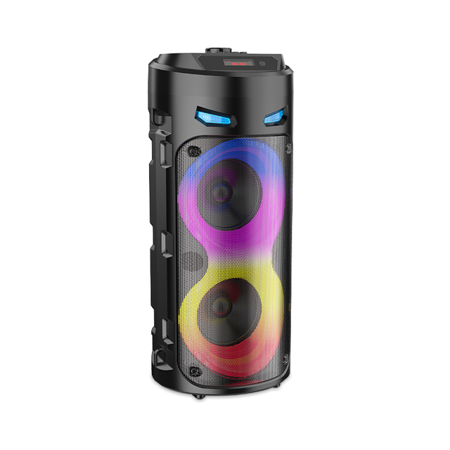 Portable Speaker Dual 4 Inch Portable DJ Karaoke Party Box Blue Tooth Speaker