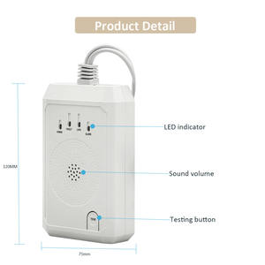 ポータブルABS材料キッチンガス漏れ検出器センサーアラームシャットバルブ有線ガスセンサー家庭用 - Product Image 6