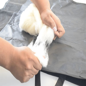 침구 및 의류 도매 몽고 100% 캐시미어 탈모 염소 양모 섬유 화이트 샘플 제공 - Product Image 5