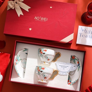 Juego de Tazas de Café de Cerámica Jingdezhen, Estilo Estético Chino, Regalo de Boda, Taza para Té de la Tarde, Taza Personal para Mujer - Product Image 6