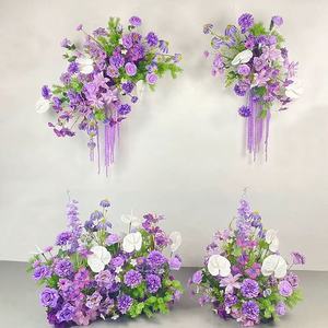 Décoration <span class=keywords><strong>artificielle</strong></span> Tenture murale Arrangement floral KT Board Arrangement de fond de photographie murale - Product Image 1