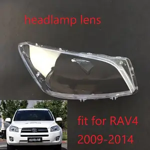 Penutup lampu depan untuk Toyota RAV 4 RAV4 2009 2010 2011 2012, penutup lampu depan transparan kap lampu lensa kaca
