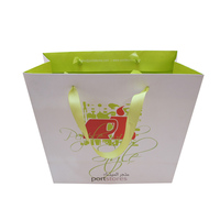 Sacs en papier laminé de luxe faits à la main avec logo personnalisé, poignées en corde de coton, pour boutique, shopping, cadeaux et artisanat