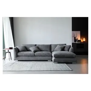 Factory Hot Selling Modern Design High Density Sponge Sofa Comfortable Chenille Fabric Sofa