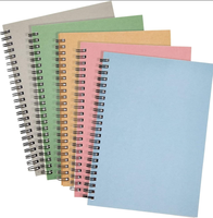 Papier d'art imprimé personnalisé imperméable à l'eau à couverture rigide cahier d'exercices laitiers reliure en spirale Journal bobine A4 A5 cahiers pour étudiants