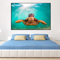 Affiches d'art mural sur toile avec peinture moderne d'animaux marins tortues, impressions d'art mural pour salon, décoration de la maison de luxe