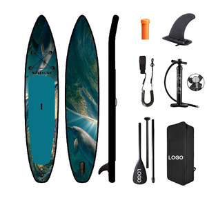 New Arrival 12.6ft 381cm Top Quality Wholesale Inflatable Stand up Paddle Board Sup Surfing Paddleboard Dolphin <b>Fish</b> Tail Sup Bo - Product Image 1