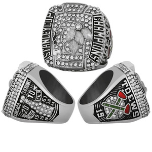 Vente en gros transfrontalière d'anneaux de championnat des Blackhawks de <span class=keywords><strong>Chicago</strong></span> de la LNH 2010-2011, anneaux en alliage pour hommes - Product Image 1