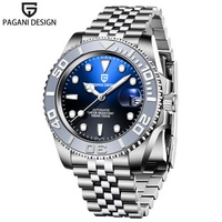 Reloj de Pulsera Mecánico PAGANI DESIGN 1651 de 40 mm, Reloj Automático de Marca de Primera Calidad, Acero Inoxidable, Resistente al Agua 100 m