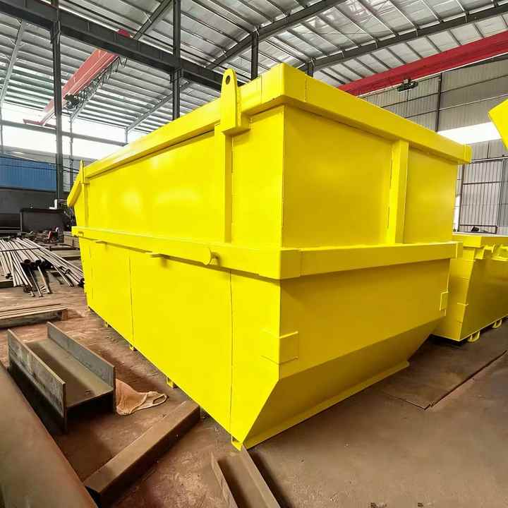 Skip Bin for Soil and Earth Waste Steel Skip Bin With Tilt Metal Flat ...