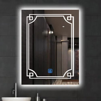 Espejo de Baño LED Moderno con Sensor, Sin Marco, Rectangular, con Iluminación Integrada