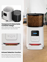 Distributeur automatique de nourriture pour animaux de compagnie avec contrôle par application WiFi, programmation de l'alimentation pour chats et chiens, utilisation à domicile