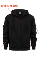 Herren Smart Casual Übergrößen O-Ausschnitt Reißverschluss-Hoodie Velours Spandex/Baumwolle Atmungsaktiv Regular Fit Herbst