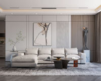QIFAN - Juego de Sofás Modulares en Forma de L, Estilo Italiano, Moderno, para Sala de Estar, con Chaise Longue y Cama Plegable
