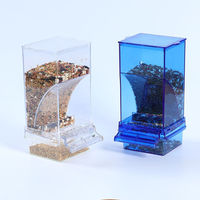 Distributeur Automatique de Nourriture et Boissons pour Oiseaux et Perroquets en Acrylique, Contenant de Graines, Accessoires de Cage