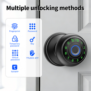 Tuya TTLock Smart <strong>Door</strong> Lock Biometric Fingerprint Deadbolt American Standard Keyless Entry <strong>Knob</strong> for Bedroom Airbnb Office Home - Product Image 5