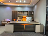 Mobilier commercial en bois simple Escritorio personnalisé en usine Bureau de direction moderne Gestionnaire de table Bureau du patron en forme de L