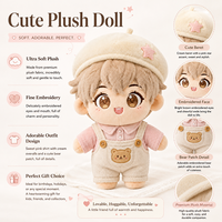 Fabricant de Peluches Personnalisées, Figurines d'Action en Coton de 20 cm, Jouets en Peluche, Vêtements pour Poupées, Poupées Idoles, Poupées en Peluche pour Enfants