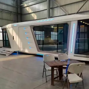 Prefabricated Steel Structure Cottages Mini Home Tiny House Cabin Pod Prefab Modular House Capsule Room Hotel Resort