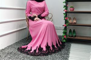 Vêtements islamiques à porter quotidiennement, robes musulmanes <span class=keywords><strong>pour</strong></span> <span class=keywords><strong>jeunes</strong></span> femmes, abaya plissée à manches en dentelle <span class=keywords><strong>pour</strong></span> femmes - Product Image 6