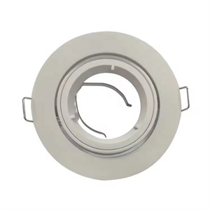 Tofisr LED Recessed Ceiling Light Mounting Frame Round Black Spotlight Fittings Incl Gu10 Socket Cut Out Hole Size 55mm 70mm Downlight Frame For Led And Halogen Not Included Bulbs 40 Pack
