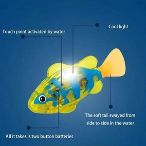 Jouet pour chat, poisson robot interactif à LED, jouets de pêche électriques lumineux, stimulent l'instinct de chasse des chatons, produit pour animaux de compagnie - Product Image 4